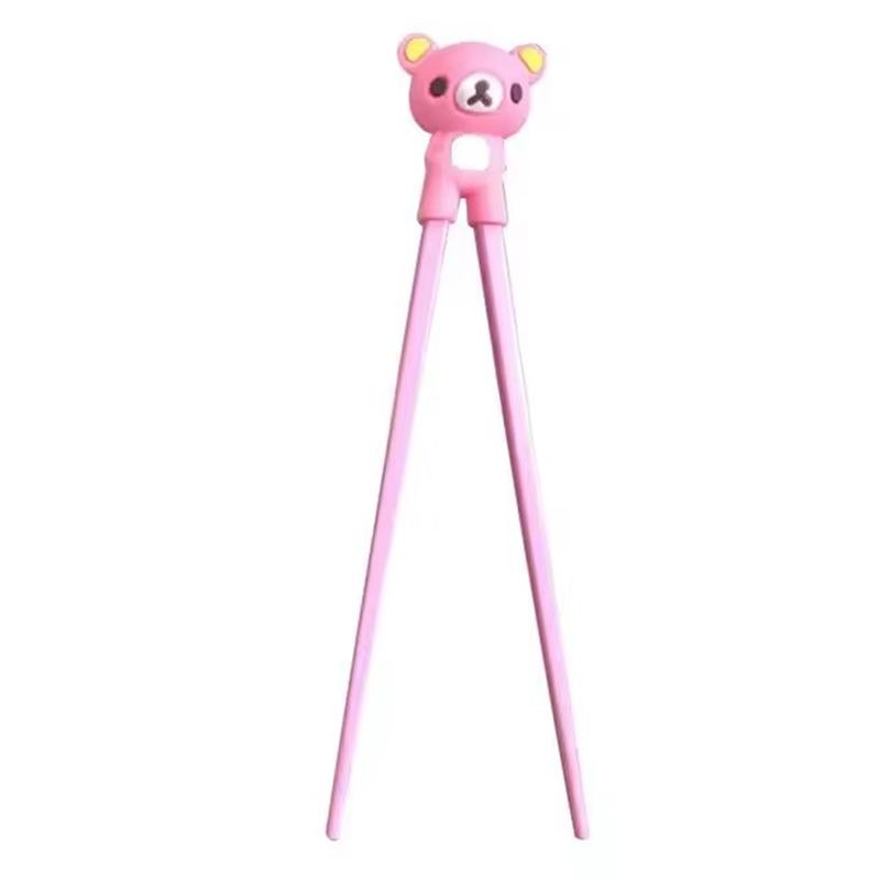 1pc Cute Bear Training Chopsticks for Kids Aids Sushi Sticks Children Chopsticks for Children Learner Helper Kids Favors KZ007