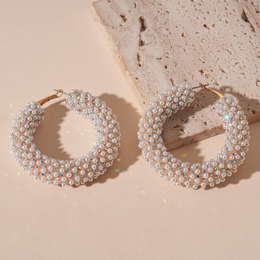 Французские серьги-гвоздики геометрической формы с имитацией жемчуга и бриллиантами, серебряная игла, ретро, простые серьги