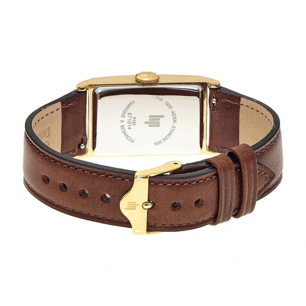 [LIP] Authorized Dealer T18 Churchill Gold Dark Brown Leather Watch for Men & Unisex [CHURCHILL] 671014