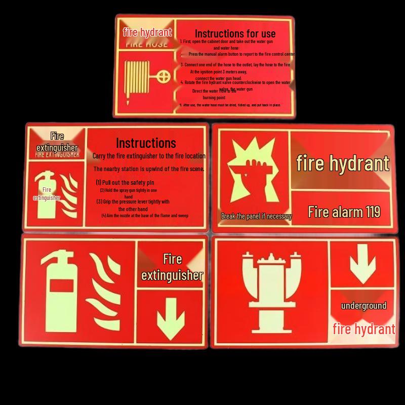 Brangdy Luminous PVC Fire Hydrant Safety Sign