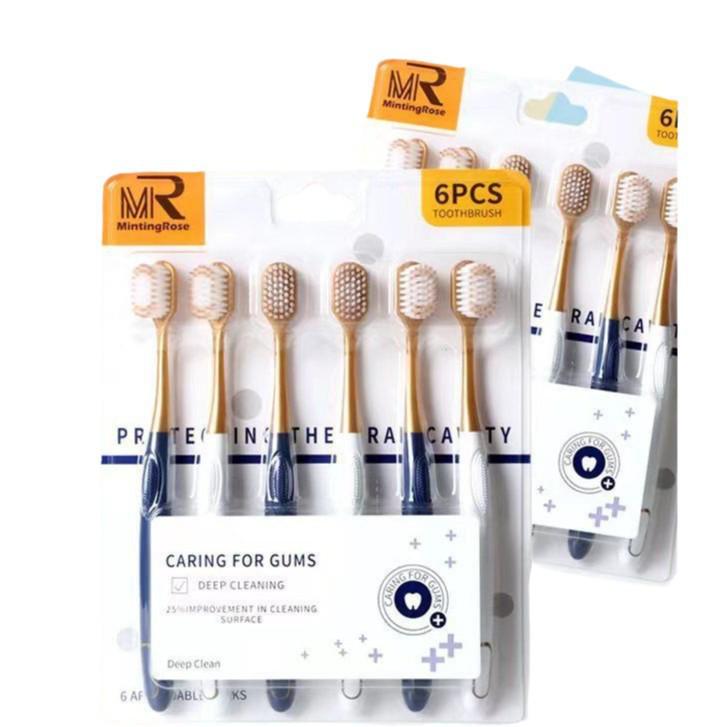 Großkopf-Zahnbürste mit weichen Borsten - Familienpackung für Erwachsene & Studenten, Ideal zur Reinigung von Zahnzwischenräumen