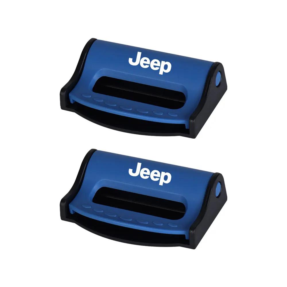 For Jeep Car Safety Seatbelt Stopper Buckle Auto Seat Belt Limit Stop Clip For Jeep Grand Cherokee Wrangler JK Gladiator Comp