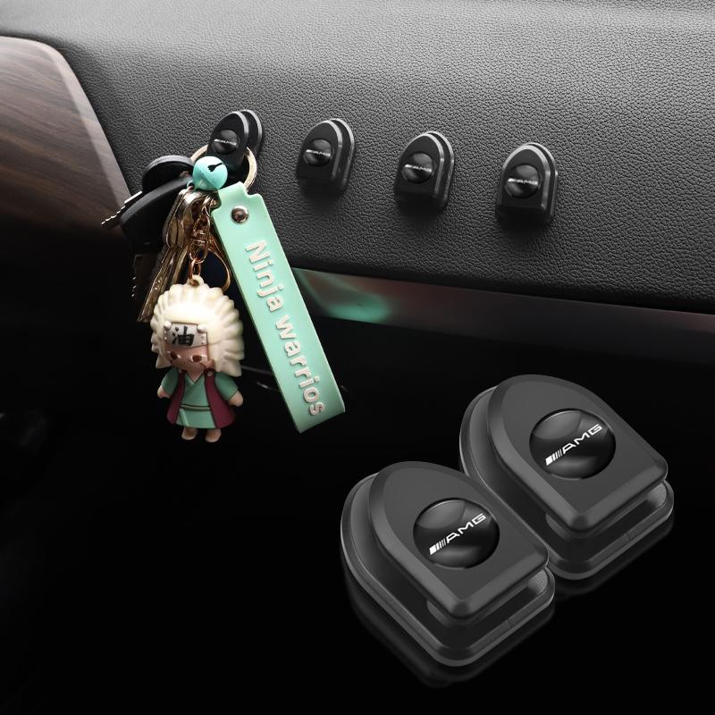 GLC GLB Car Mini Storage Hook Auto Emblem Bracket Stickers For Mercedes Benz AMG GLE GLS CLS GLC CLA GLA GLK ML C197 R231 W167