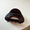 Solid Color Frosted Small Hair Claw for Women Double Row Teeth Ponytail Clip Simple Hair Claw Thin Hair No Slip Ponytail Holder