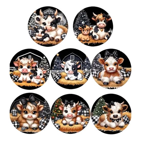 8PCS Coasters, Colorful Wood with Non-Slip Coasters, Heat Insulation Waterproof Drink Holder, for Home Office Dining Table