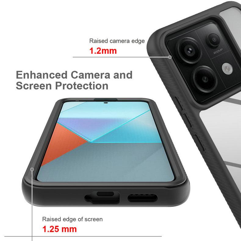 Luxusní nárazuvzdorný kryt 2v1 pro Poco X6 5G 2024 Křišťálový kryt Tvrdý zadní kryt Capa Funda Xiaomi Mi Poco C65 Pouzdro Telefon PocoX6 X 6 C 65 Nárazník Etui