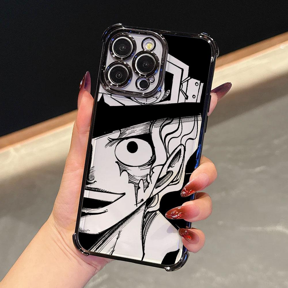 Cool SaboS LuffyS Aces Ones Pieces Plating Phone Case For iPhone 17 17e 16e 16 15 14 13 12 11 Pro Max Mini Air Plus Anti-Fall