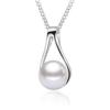 925 Sterling Silver New Woman Fashion Jewelry High Quality Crystal Zircon Pearl Agate Pendant Necklace Length 45CM