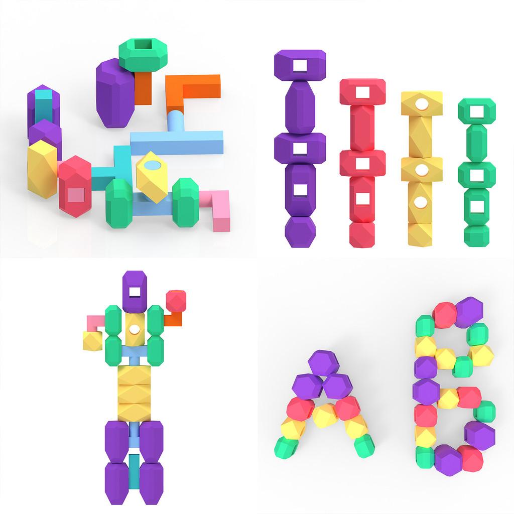 Silicone Building Blocks Toy For Kids Educational Diy Creative Play Set For Early Learning