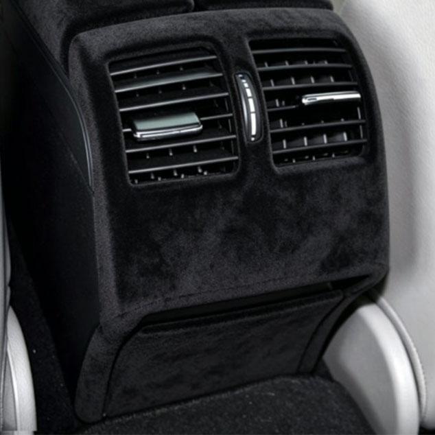 Suede For Mercedes Benz C Class W204 W205 W206 2007-2026 Car Rear Air Vent outlet Anti-Kick Cover Stowing Tidying Armrest Trim