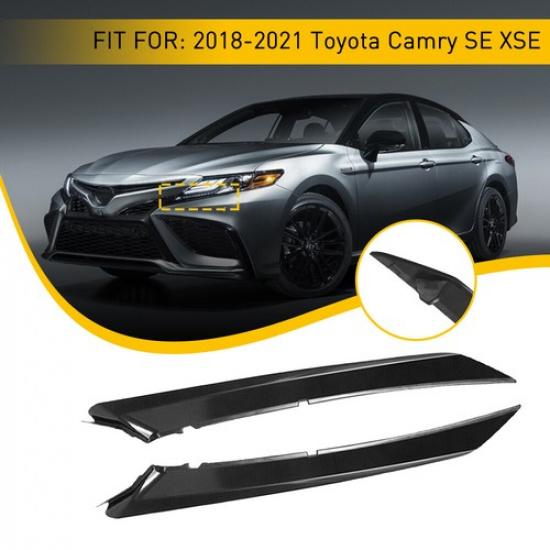 Set For Toyota Camry SE XSE 2018- Front Grille Headlight Filler Molding Trim