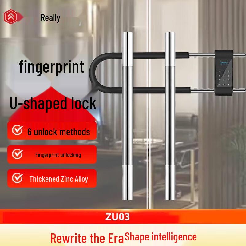 

Realand ZU03 Smart Fingerprint Glass Door Lock CN plug (adapter included)