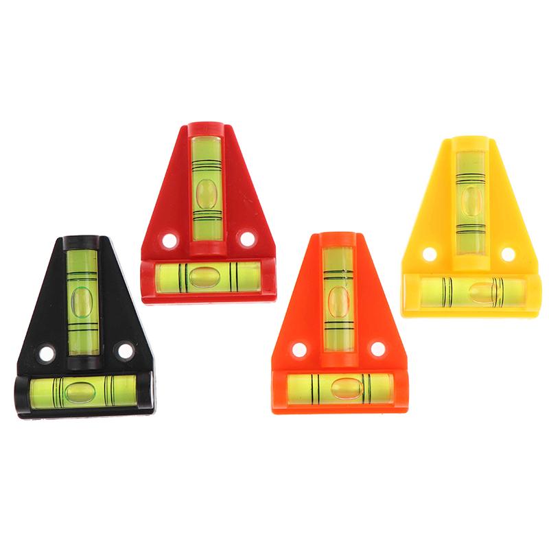 2Pcs Mini T Type Spirit Level Measurement Instrument Triangular Level T-Type Spirit Bubble Shell Plastic Measuring Tools