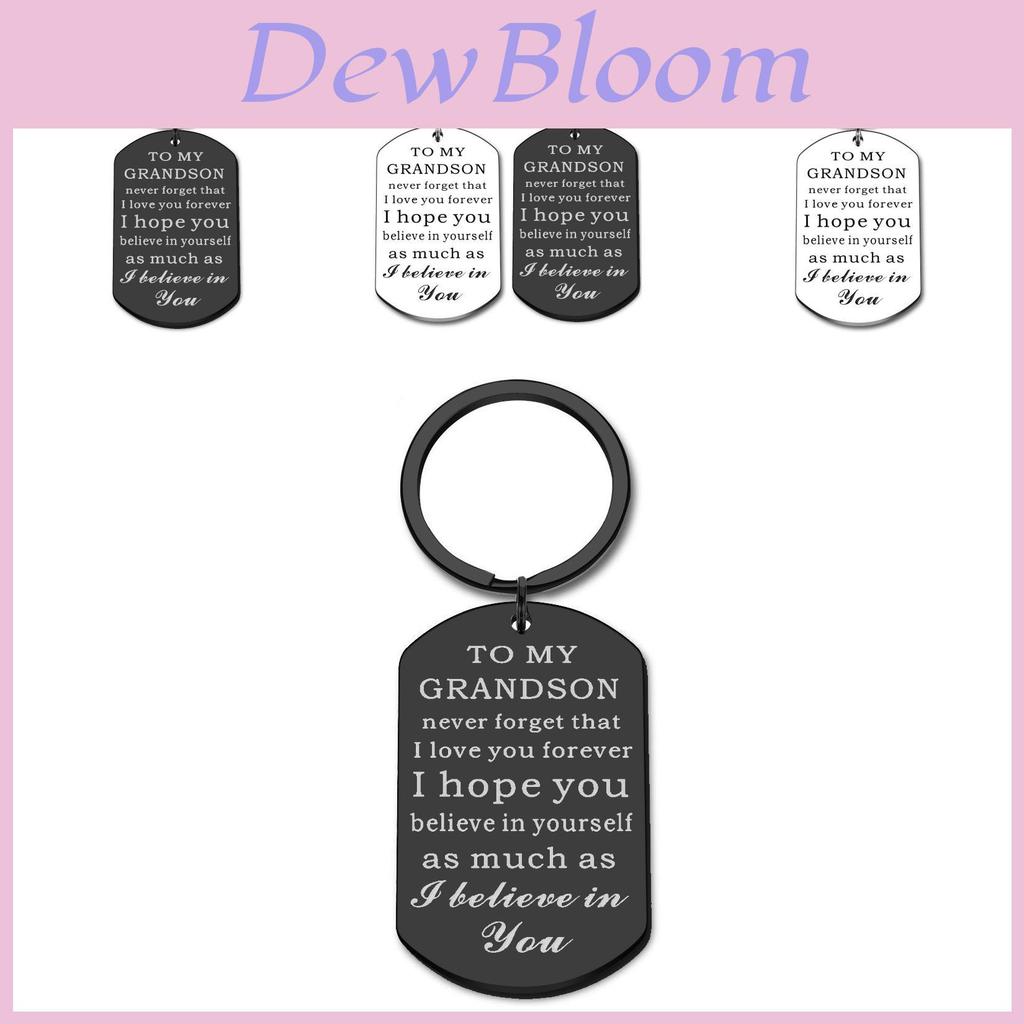 Elegant 2023 New Stainless Steel Keychain For Grandson Inspirational Gift Idea