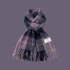 Korean Style Women's Red Plaid Winter Scarf - Warm, Thick, Versatile Neckerchief, Perfect Christmas Gift for Students