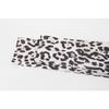 Women's Round Neck Long Sleeve Tight Bag Hip Slit Sexy Hot Casual Fashion Leopard Print Dress