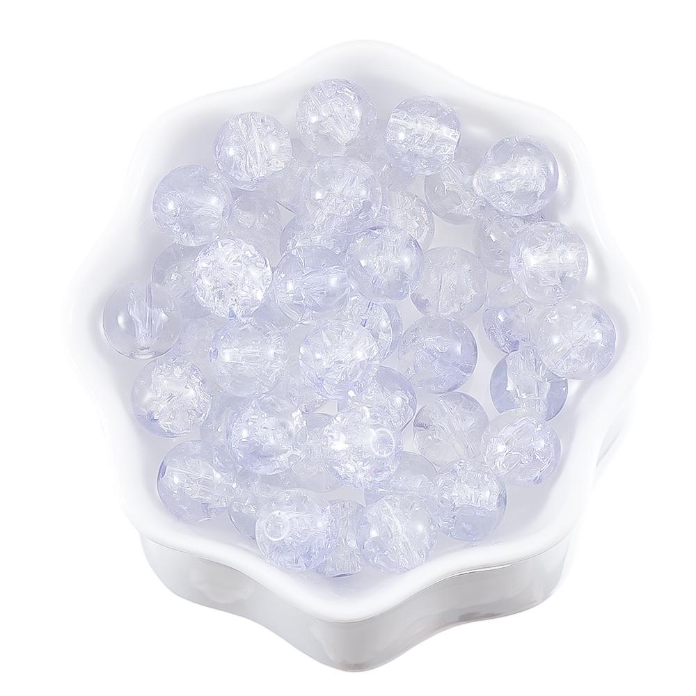 50pcs 20pcs Cracked Crystal Acrylic Burst Beads Colorful Round Loose Spacer Bead Jewelry Making DIY Bracelet Necklace Findings