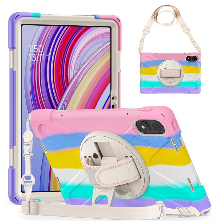 Shockproof 360 Rotation Stand Case Cover for Redmi Pad Pro 12.1 Inch Xiaomi Poco Pad 12.1 Inch with Strap Shoulder Strap