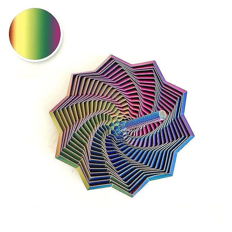 Star-Shaped Hexagonal Color Fractal Model With Handle To Expand Sensory Desktop Decompression Decoration Small Ornaments