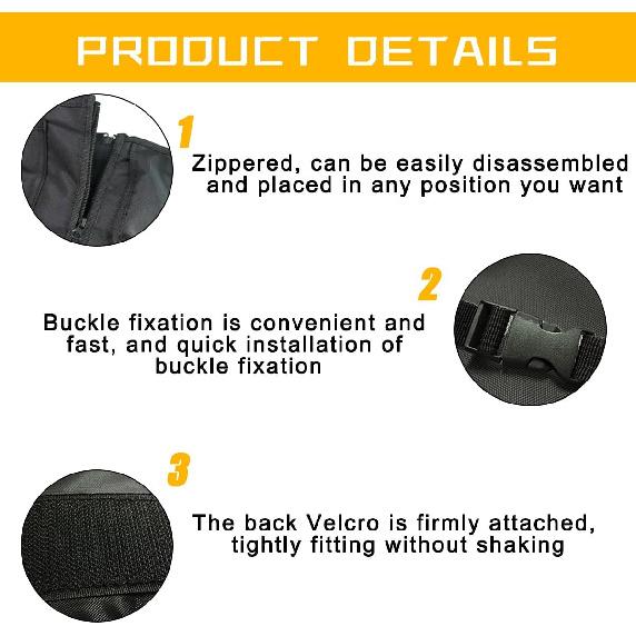 Mandark Car Trunk Organizer, Detachable Vehicle Seatback Hanging Storage Container With Zippers, Large Capacity Waterproof Auto Seat Back Trunk Bag