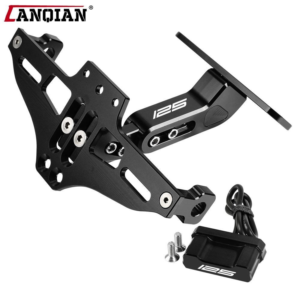 For Duke 125 200 DUKE250 390 DUKE390 2011-2023 2024 Rear License Plate Holder Bracket with LED Fender Eliminator Kit Accessories