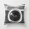 Vintage Black Camera Bicycle Print Car Cushion Cover Pillowcase Home Sofa Chair Decoration