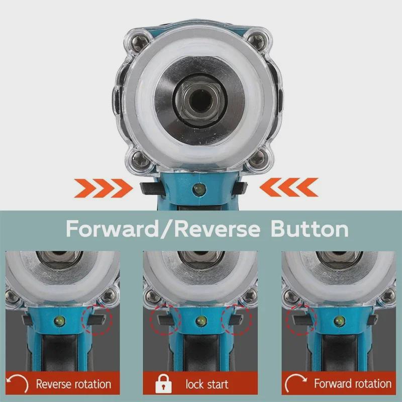 5-Piece High-Power Electric Wrench Set: High-Torque Woodworking & Auto Repair Tools, Rechargeable Lithium-Ion Impact Wrench & Screwdriver