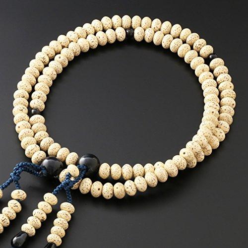 Kyoto Buddhist Altar Hayashi Prayer Beads Shingon Sect Shakuni Star Moon Bodhi Tree with Blue Tiger Eye Stone Official Ceremony Bag Kyoto Prayer Beads