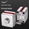 Ansairui No-Drill 304 Stainless Steel Double Glass Door Lock