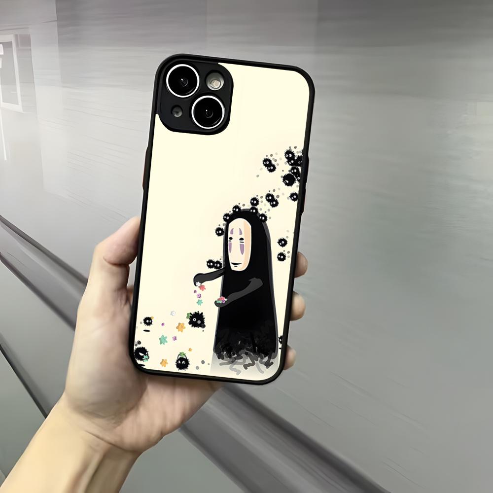 Cartoon H-Hayao M-Miyazaki Phone Case For Iphone 17 16 15 14 13 12 Pro Max Xr Air Plus Skin Feel Black Hard Shell Cover