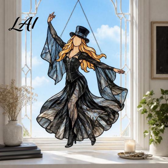 Dreamer Gift Sun Catcher Dancing Lady Catcher Acrylic Hanging Ornament Bohemian Gothic