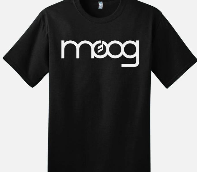 Moog Černé tričko Logo Syntezátor Synth Edm Dj Hudební produkce