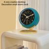 1pc Minimalist Metal Quartz Alarm Clock Desktop Silent Clock Macaron Color Scheme More Suitable for Home and Office Decoration