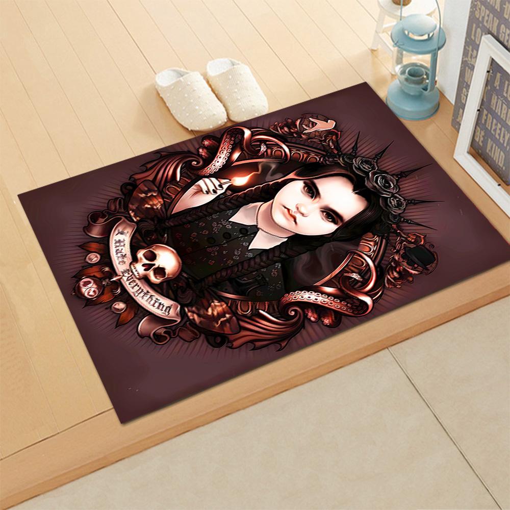 Dark Gothic Portrait rug for living rooms, bedrooms, home décor, and as gifts.
