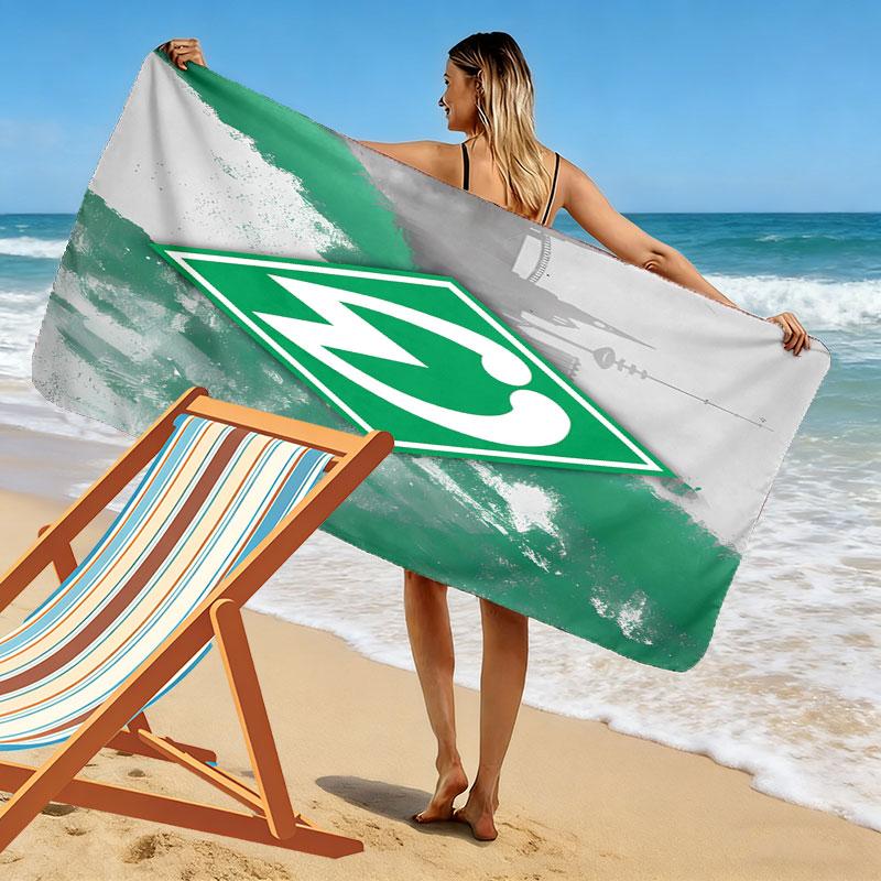SV Werder Bremen2 Print Strandtuch, Großes Weiches Schnelltrocknendes Handtuch für Strand Camping Schwimmen