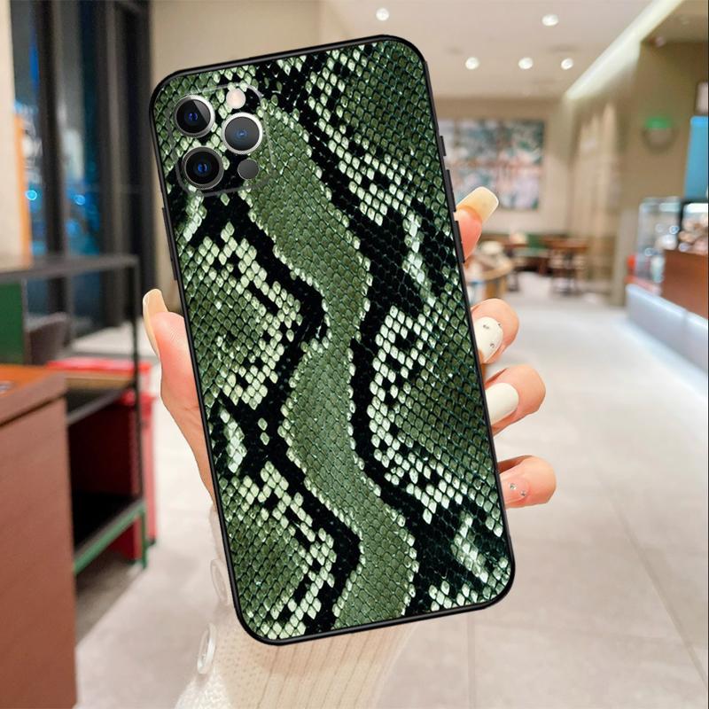 Snake Skin Print Phone Case For iPhone 17 16 15 14 13 11 12 Pro Max mini 16 Plus 16e 17 Air Protective Cover