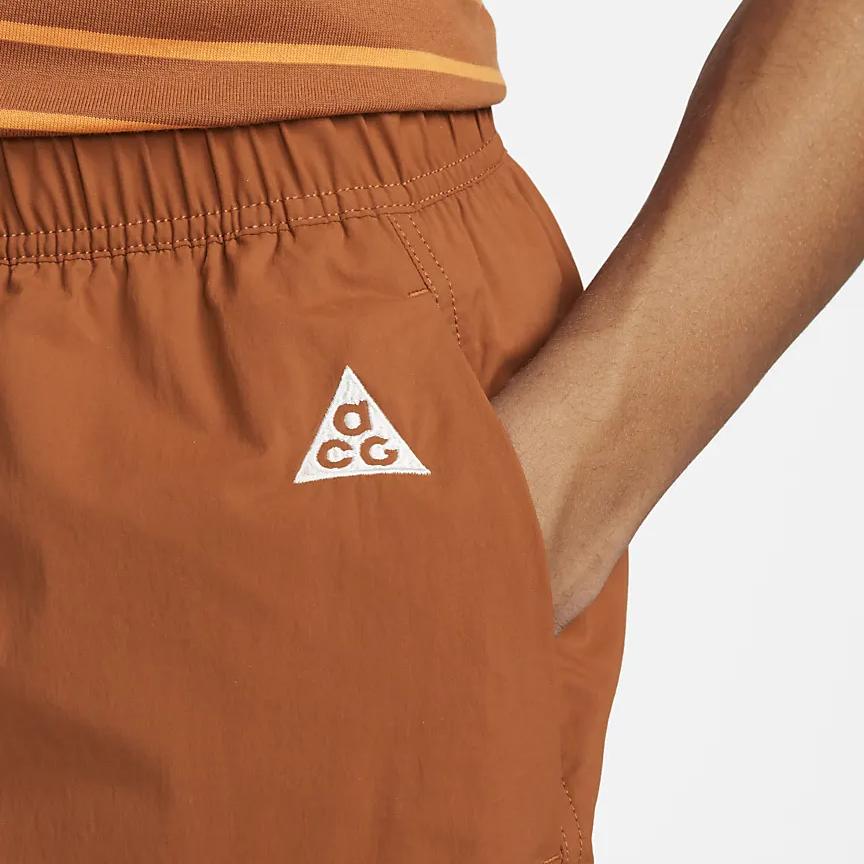 Nike ACG Solid Logo Detachable Leg Straight Casual Pants Men Bottoms Orange-Red DX6646-246