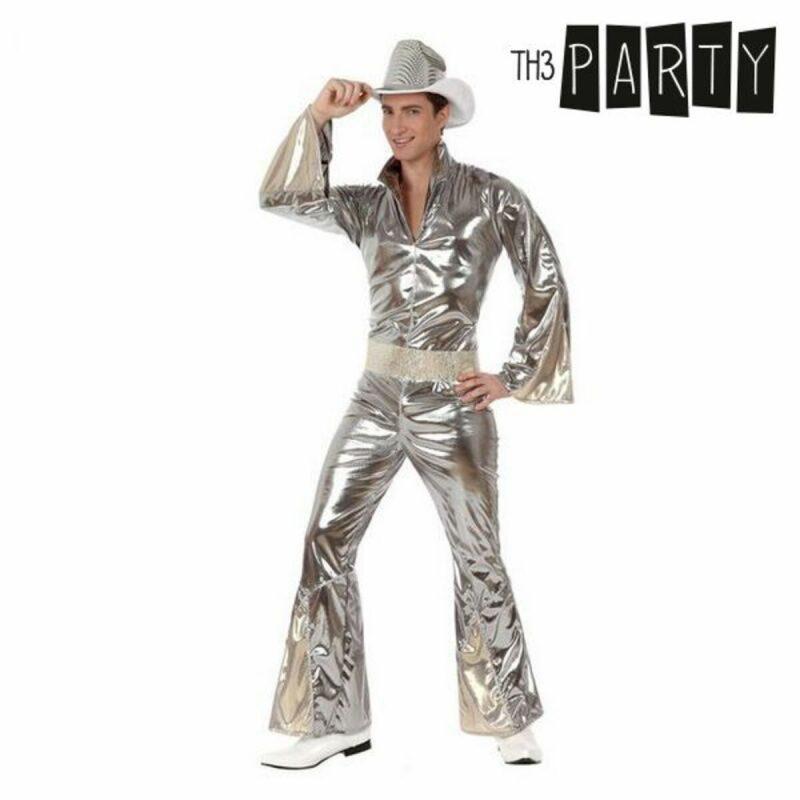 Th3 Party-Disfraz para Adultos Th3 Party Plateado (2 Piezas) M/L