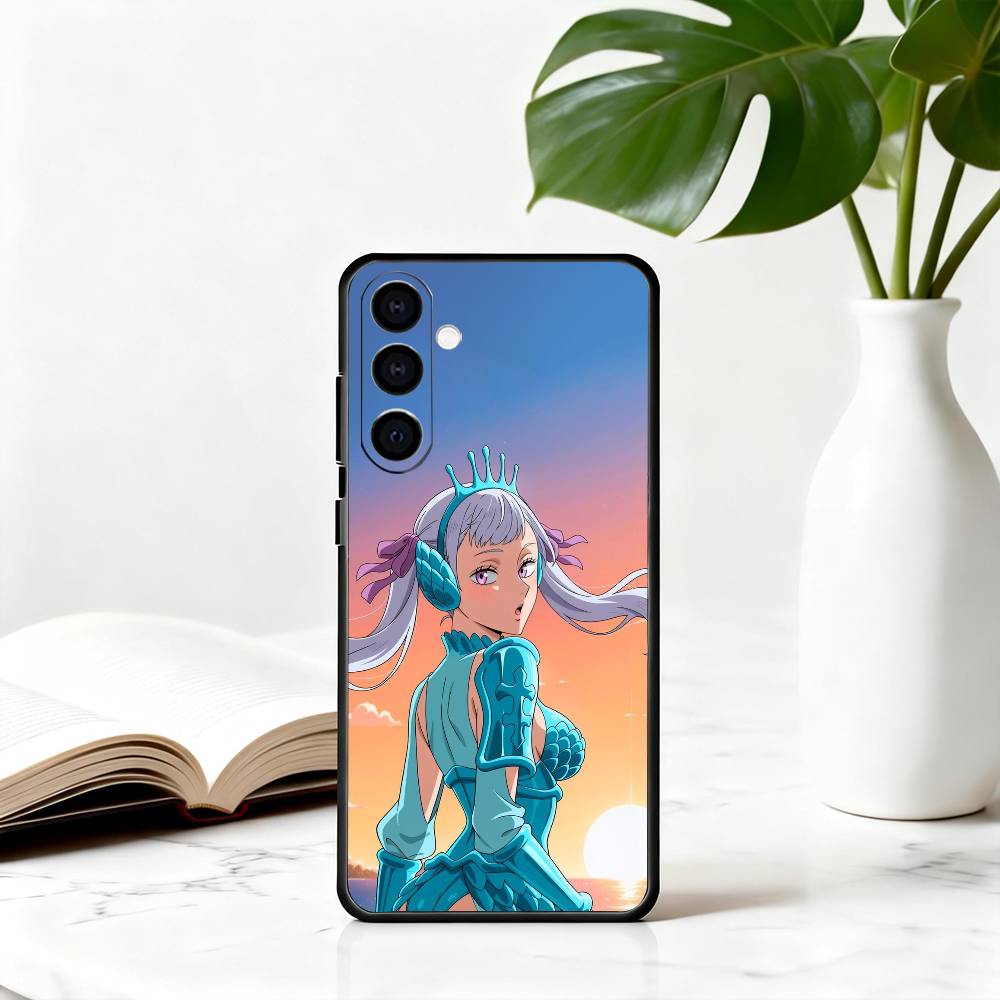 

B-Black C-Clover N-Noelle S-Silva Phone Case For Samsung Galaxy A73,A72,A71,A70,A53,A52,A51,Soft Silicone Black Cover Samsung a53 5g