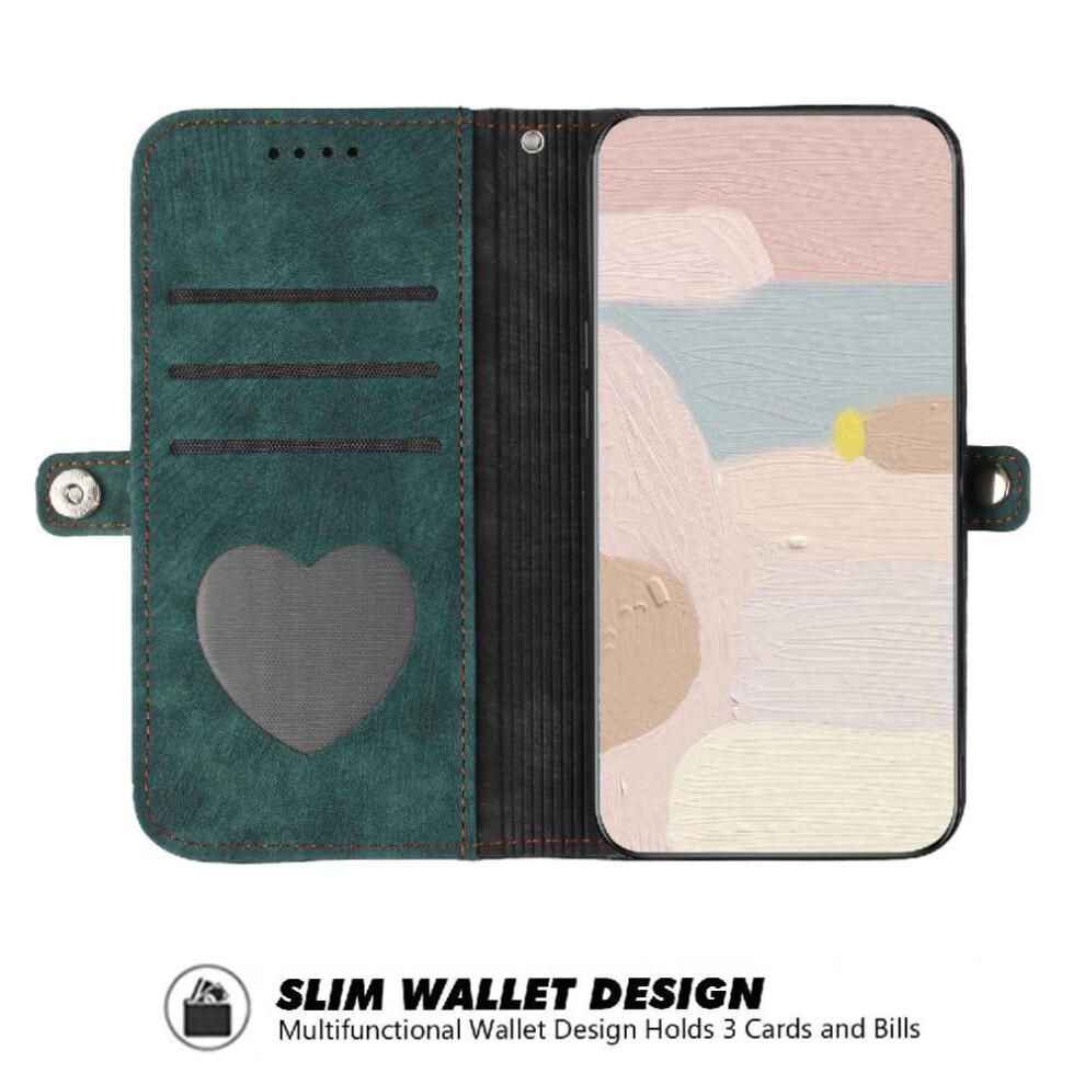 (Green) Case for Xiaomi Redmi Note 14 Pro 4g with Card Slot Stand Flip Folio Book Kickstand Protective Wallet Pu Leather Magnetic Closure
