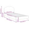 Children s Bed Frame with Headboard Cream 80 x 200 cm Boucle