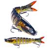 13.4cm 18g Multi-knot Fish Bait Realistic Design 3D Eyes Holographic Body Lure Bait Set with Built-in Ball Swinging Fish Lure