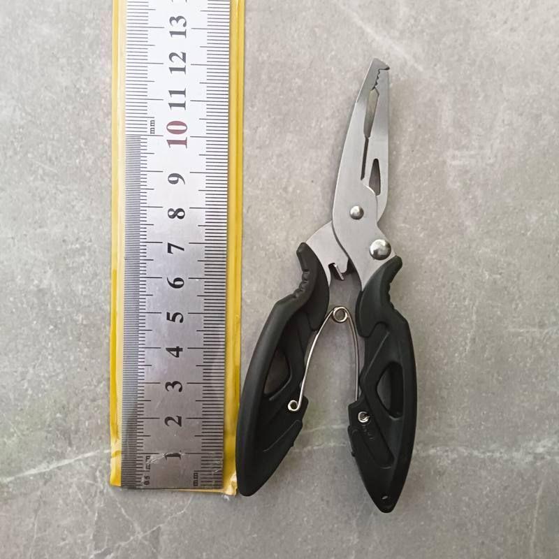 Multifunctional Stainless Steel Fishing Tool: Scissors, Hook Remover, Lure Pliers, and Split Ring Opener