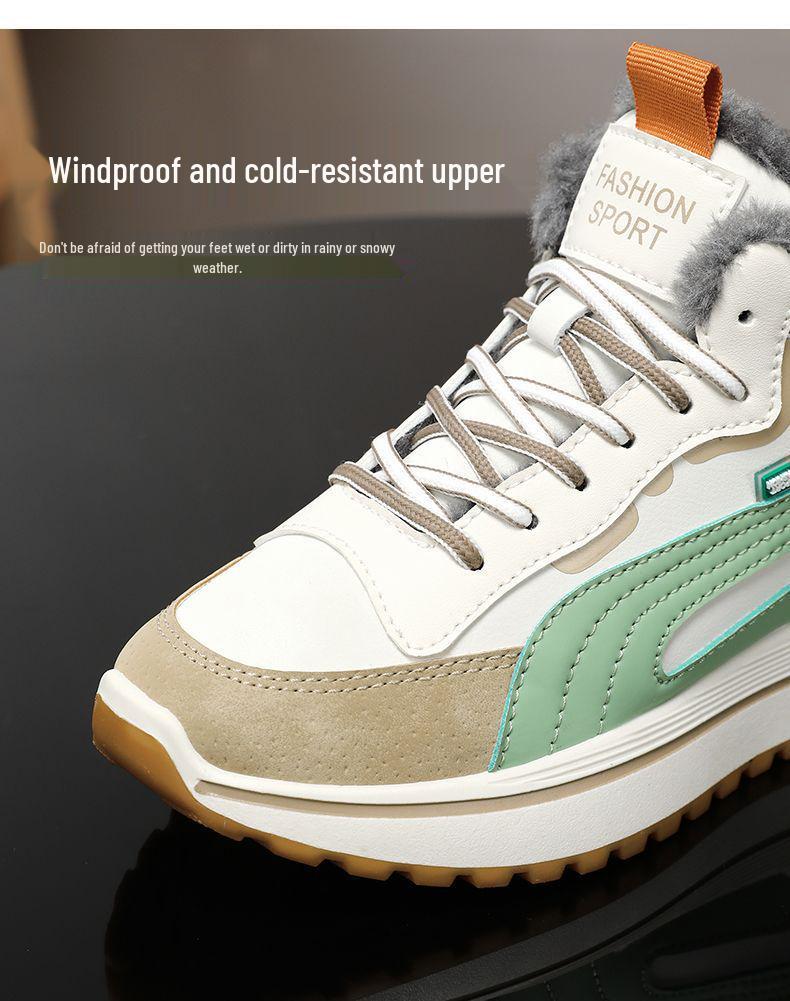 Boys' Fleece-Lined Non-Slip Snow Boots for Winter