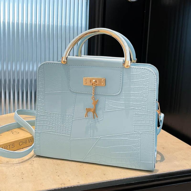 

Проста повсякденна сумочка 2025 рання весна нова мода сумка через плече персоналізована ins трендова текстурна сумка-месенджер синій