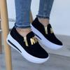 Fashion Women's Sneakers Platform Shoes Side Zipper M Printed Female Vulcanized Shoes Lightweight Casual Shoe Plus Size 43 Women Shoes