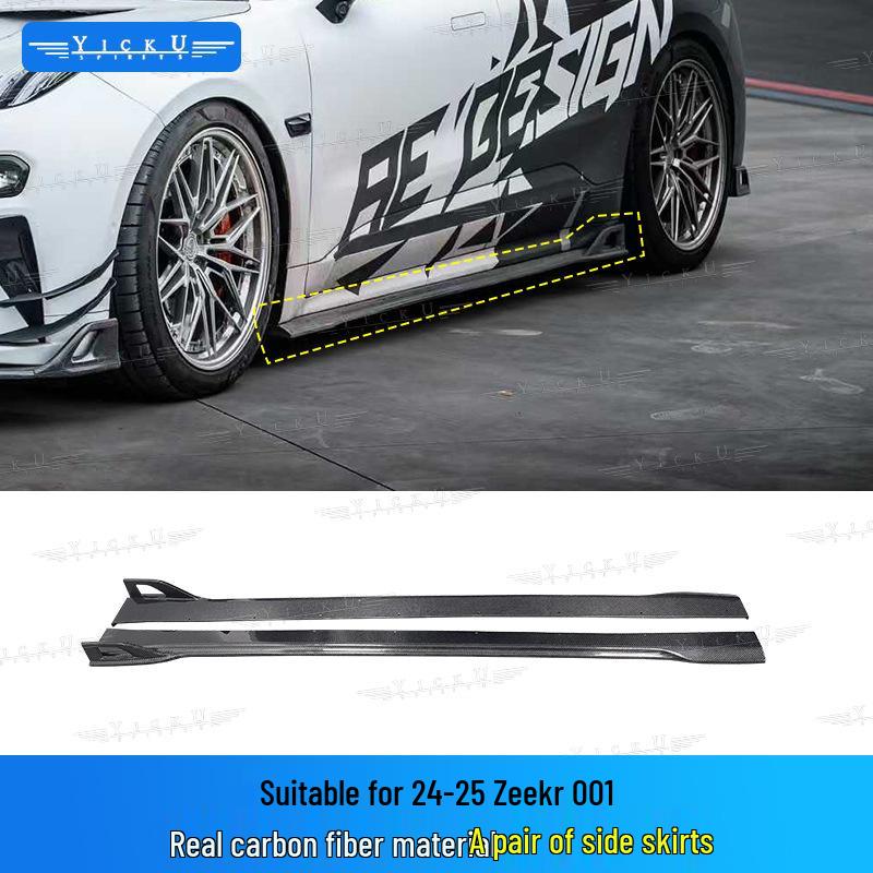 Zeekr 001 Body Kit: Carbon Fiber Front Lip, Side Skirts, Rear Diffuser, Spoiler, Roof Spoiler.