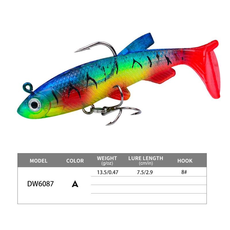 PaddedTLure Bait7.5cm13.5gUniversal Saltwater and Freshwater Simulated Bass Lure for Long Casting