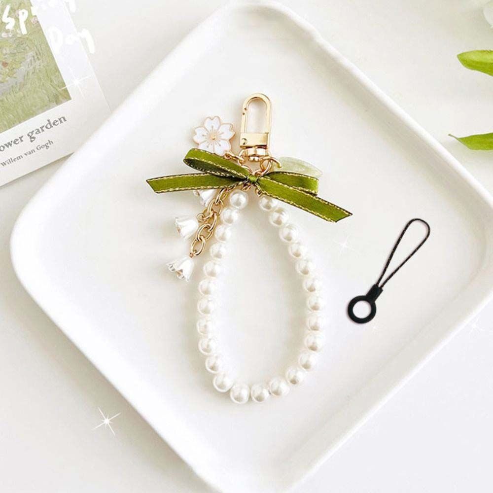 Flores Convallariae Klíčenka s stuhou Korejský styl Přívěsek na tašku Doplněk k tašce Šňůrka na mobilní telefon