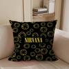 N-NirvanaS Logo Decorative Room Aesthetics Pillow Case Home Decor Bedroom Sofa Bed Couch Pillow Cover 45x45